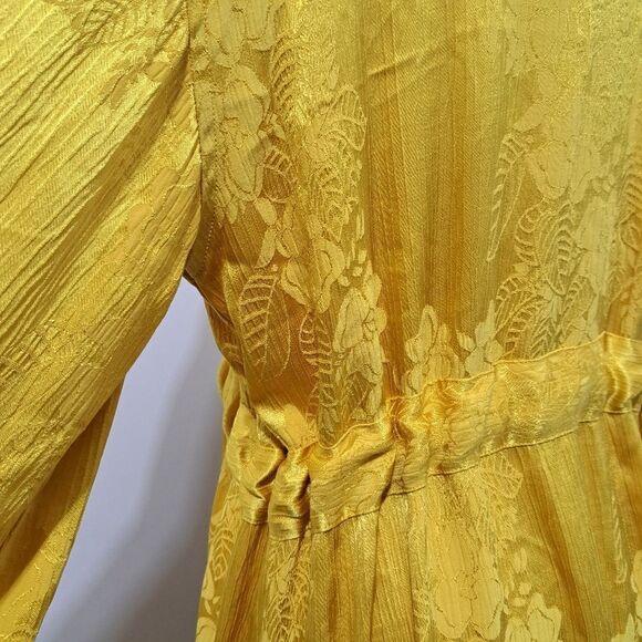 Tularosa Brooke Elegant Floral Boho Lightweight Jacket In Golden Yellow Small - Picture 10 of 17